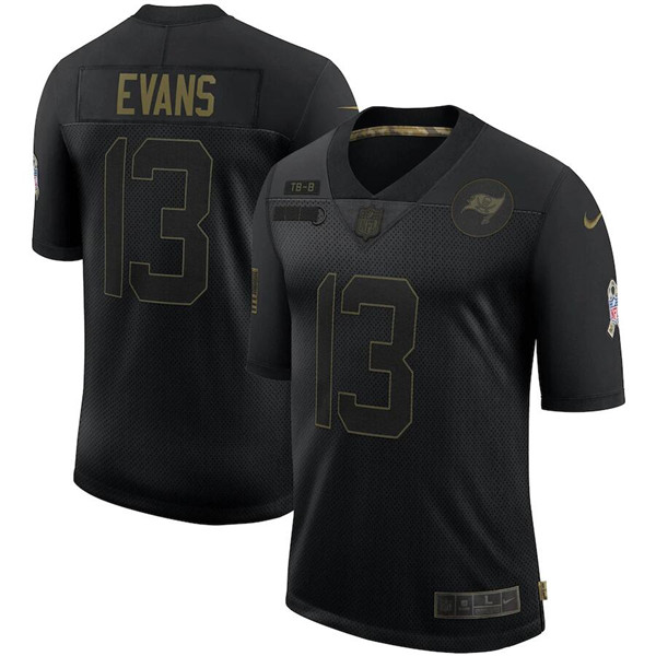 Men's Tampa Bay Buccaneers #13 Mike Evans Black NFL 2020 Salute To Service Limited Stitched Jersey